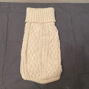 Cream Knit Pet Sweater